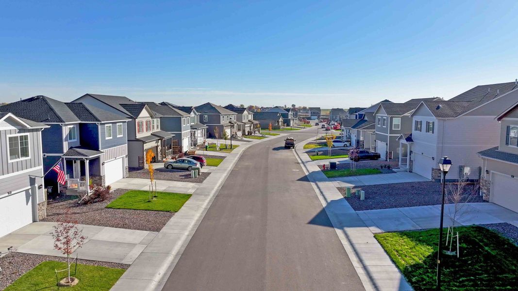 Aerial view of the Tailholt community in Severance, CO, showing layout and nearby surroundings (Image 9).