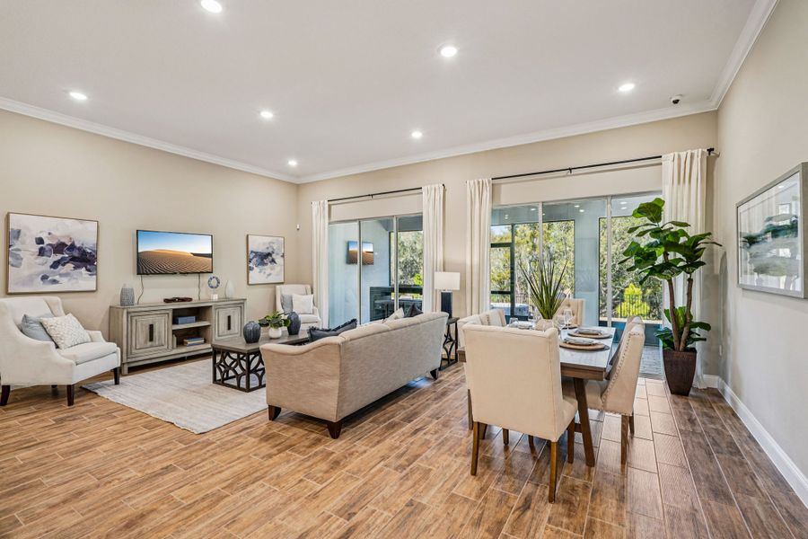 Furnished interior in a model home at The Reserve At Hammock Oaks in Lady Lake (Image 13).