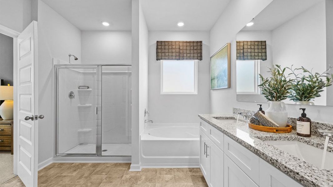 Furnished interior in a model home at Southwind Village in Evans (Image 23). Furnished interior in a model home at Southwind Village in Evans (Image 23).