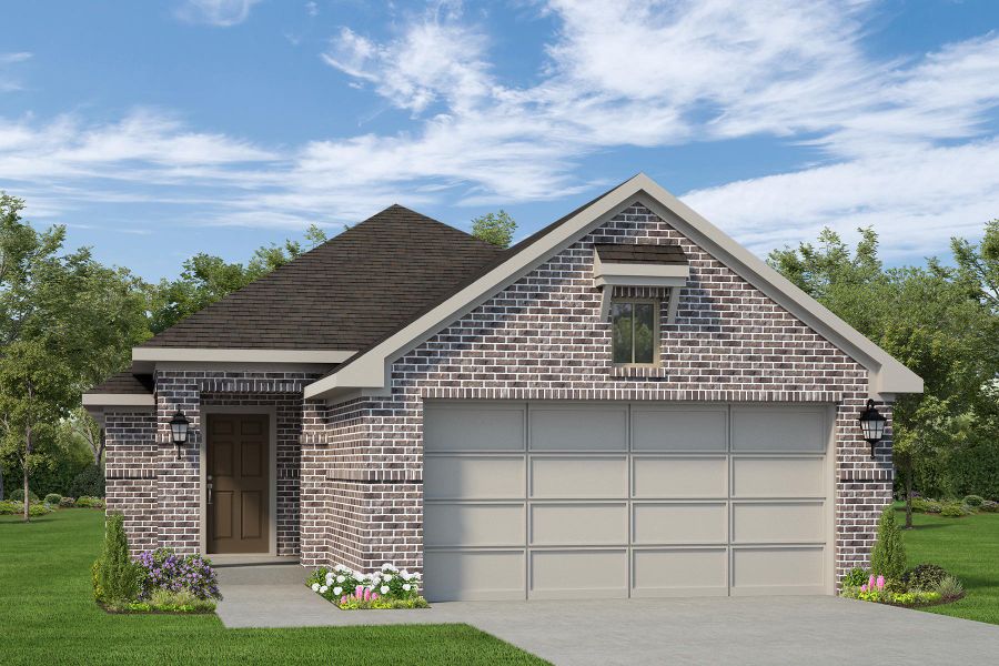 Front exterior of a home in the Aldeana - Tejas Collection community, located in Bonney, TX (Image 14).