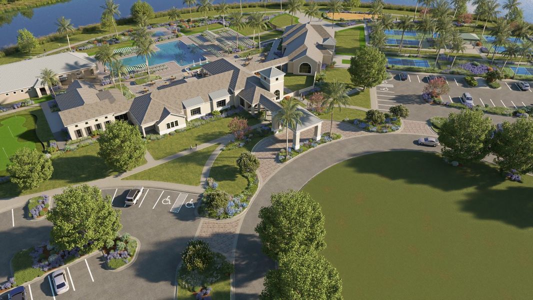 Aerial view of the Boca Royale Golf & Country Club at Wellen Park community in Englewood, FL, showing layout and nearby surroundings (Image 13).