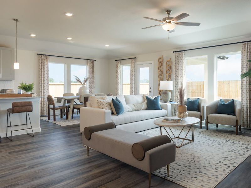 Host family gatherings with ease in the spacious living area.