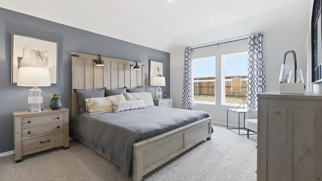Furnished interior in a model home at Hadley Farms in Godley (Image 11).
