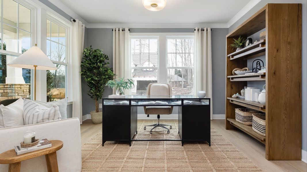 Furnished interior in a model home at Jasper Landing in Four Oaks (Image 40).