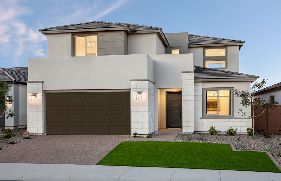 Front exterior of a home in the Upper Canyon community, located in Phoenix, AZ (Image 18).