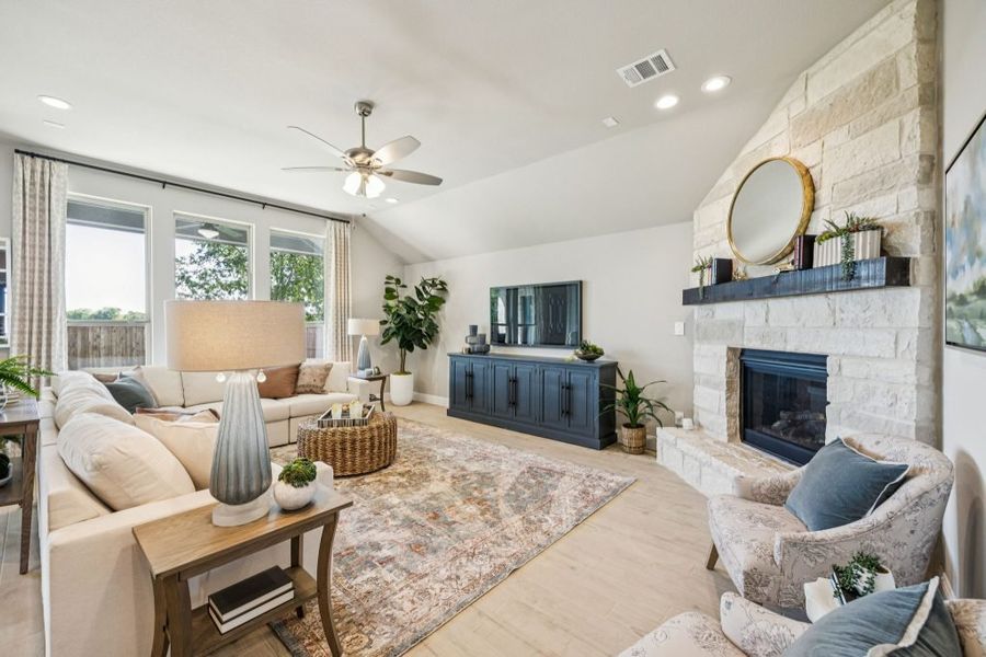 Furnished interior in a model home at Timberbrook in Justin (Image 27).