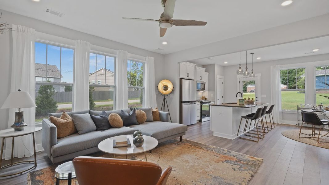 Furnished interior in a model home at Marion Square in Greenville (Image 10). Furnished interior in a model home at Marion Square in Greenville (Image 10).