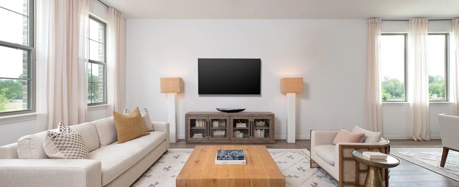 Furnished interior in a model home at City Point - Urban in North Richland Hills (Image 16).