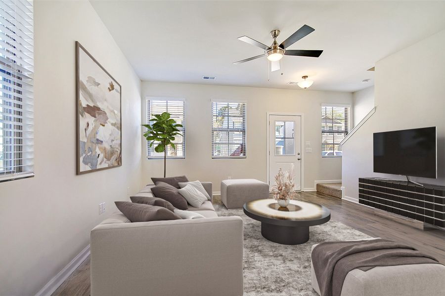 Furnished interior in a model home at Founder's Park in Summerville (Image 4).