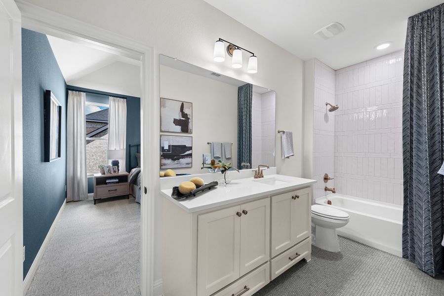 Furnished interior in a model home at The Homestead - 72' in Rockwall (Image 25).