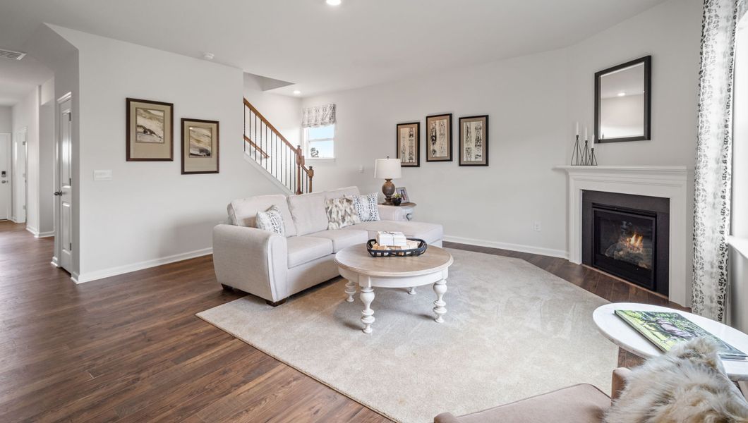 Furnished interior in a model home at Brookside Farms in Greer (Image 16).