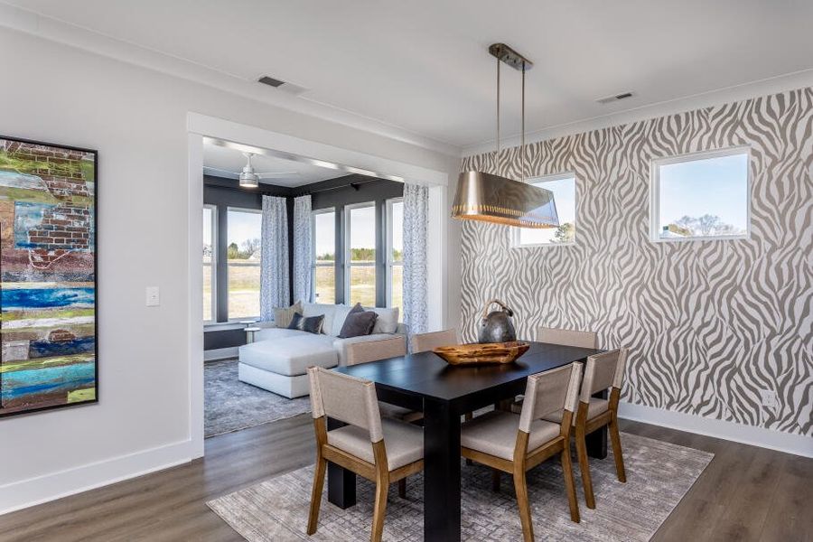 Furnished interior in a model home at Black Forest Pointe in Benson (Image 16).