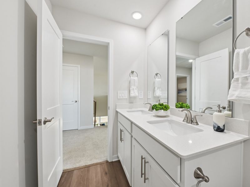 Furnished interior in a model home at Marshburn Landing - Signature Series in Wendell (Image 22).