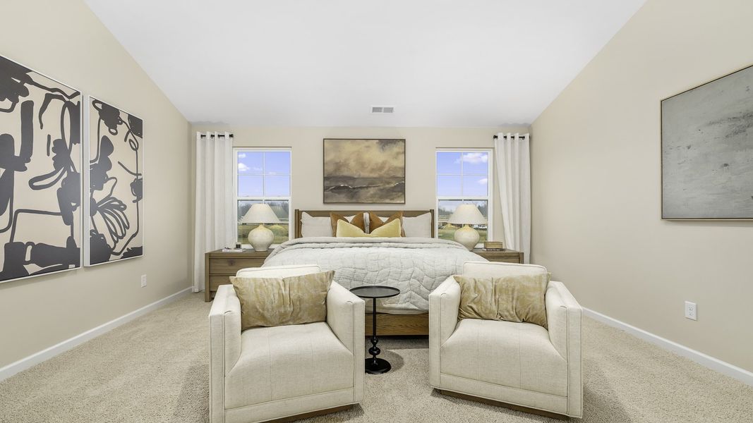 Furnished interior in a model home at The Estates at Edinborough in Gibsonville (Image 16).