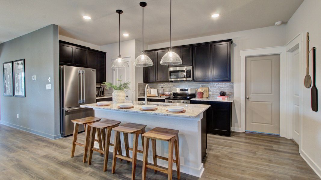 Furnished interior in a model home at Cloud Country in New Braunfels (Image 13).