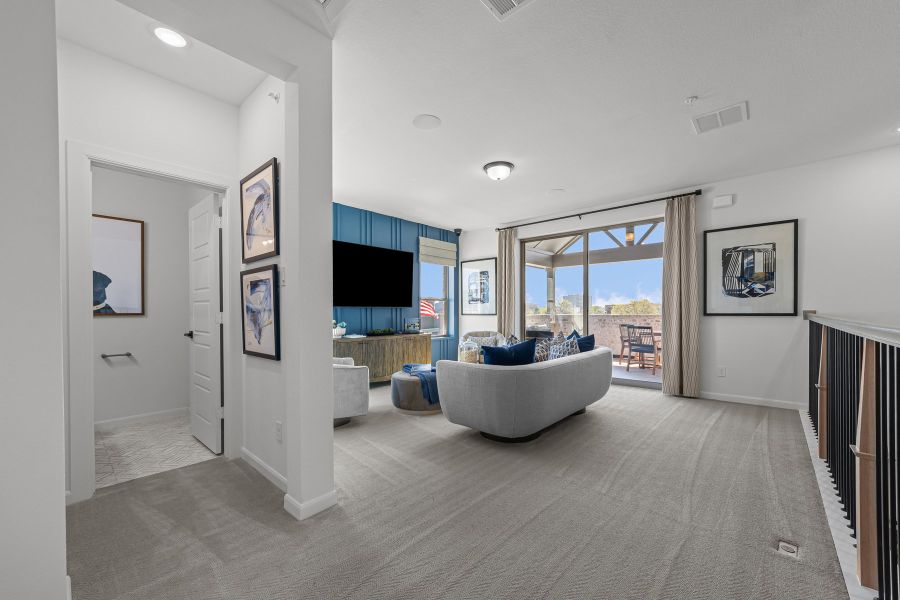 Furnished interior in a model home at Hillside at Las Colinas in Irving (Image 8). Furnished interior in a model home at Hillside at Las Colinas in Irving (Image 8).