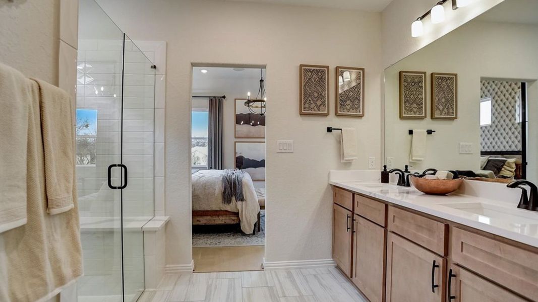 Furnished interior in a model home at Casinas at Gruene in New Braunfels (Image 18). Furnished interior in a model home at Casinas at Gruene in New Braunfels (Image 18).