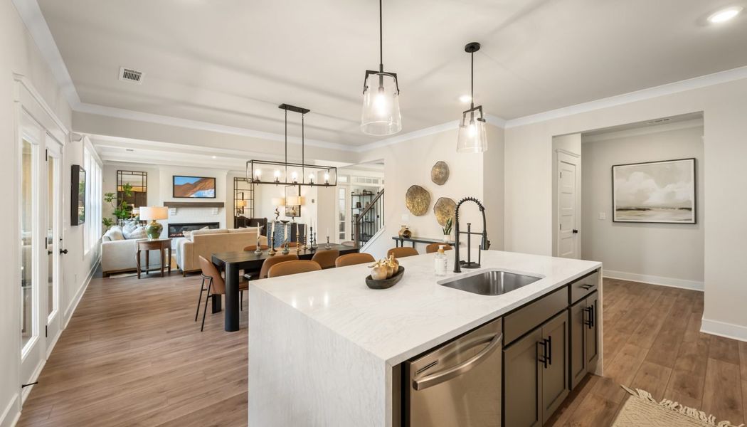 Furnished interior in a model home at Pinecrest Ridge in Dacula (Image 18).