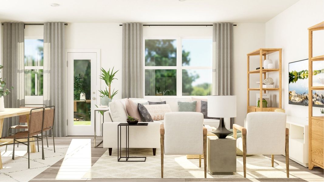 Furnished interior in a model home at Edge of Auburn: Designer Collection in Raleigh (Image 8). Furnished interior in a model home at Edge of Auburn: Designer Collection in Raleigh (Image 8).