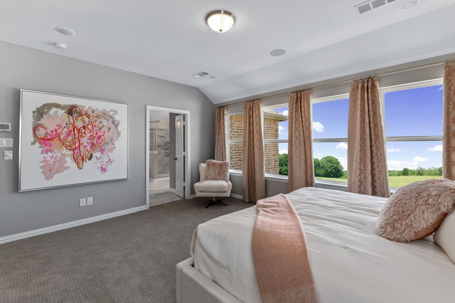 Castle Hills Northpointe Townhomes Main Bedroom by American Legend Homes