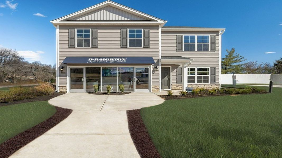 Front exterior of a home in the Fiddlers Landing community, located in Winston-Salem, NC (Image 1).