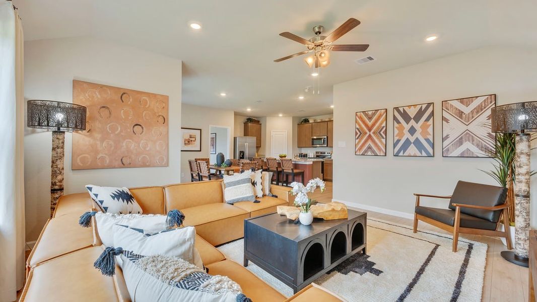 Furnished interior in a model home at Knox Landing in College Station (Image 3).