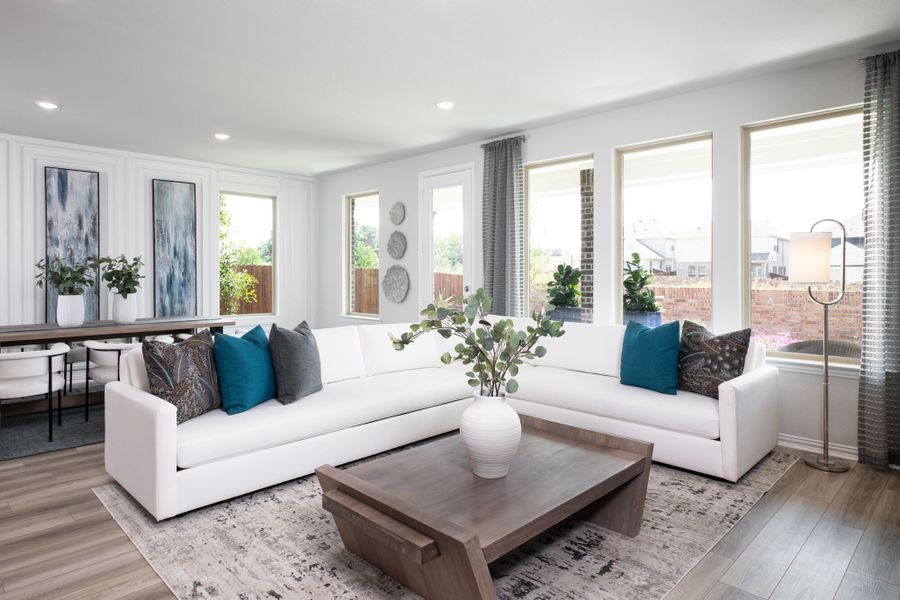 Furnished interior in a model home at Villages of Hurricane Creek in Anna (Image 3).