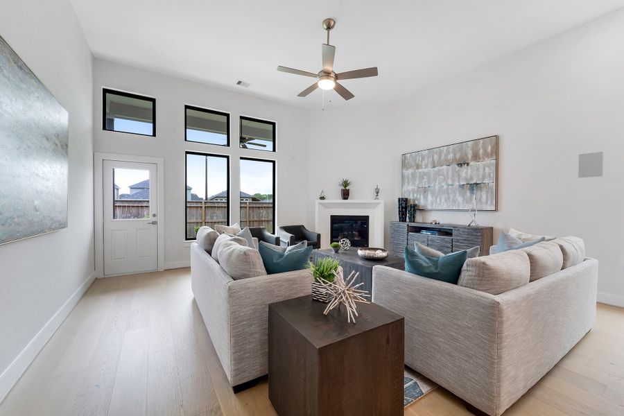Furnished interior in a model home at Mulberry Farms in Santa Fe (Image 30).