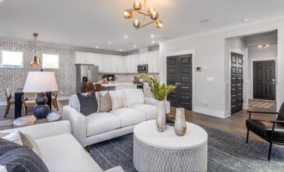 Furnished interior in a model home at Black Forest Pointe in Benson (Image 14).