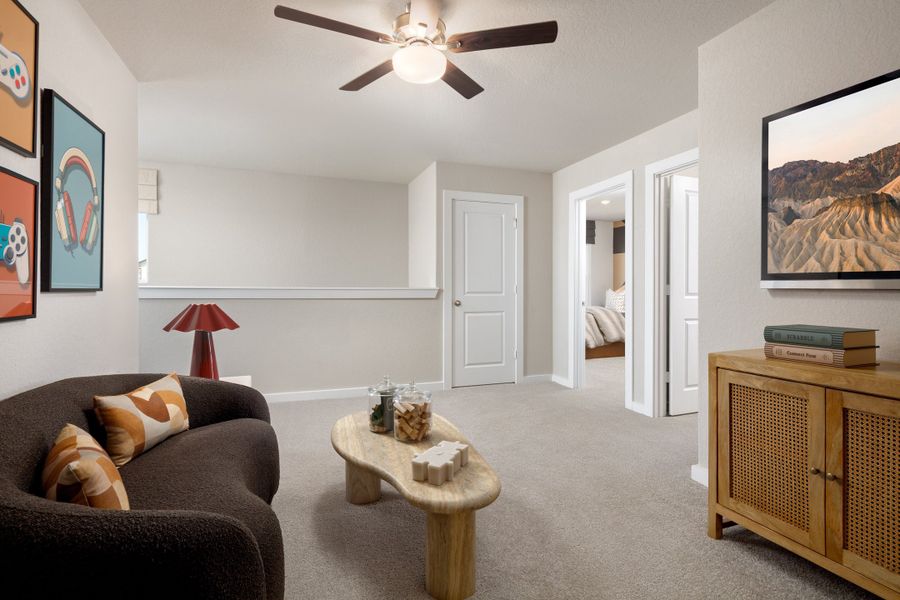 Furnished interior in a model home at Garden Grove in San Antonio (Image 19).