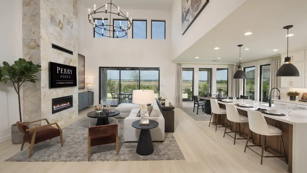 Furnished interior in a model home at Haby Hill 60' in San Antonio (Image 6). Furnished interior in a model home at Haby Hill 60' in San Antonio (Image 6).