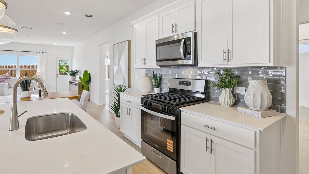 Furnished interior in a model home at Frontier in Mustang Ridge (Image 46).