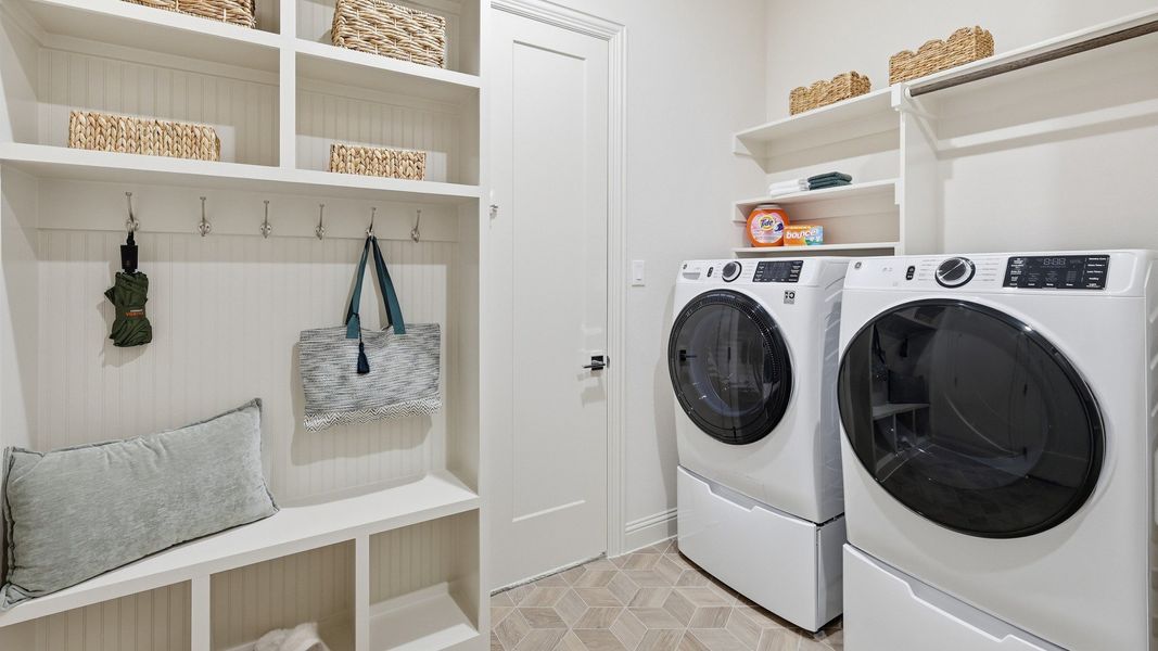 Furnished interior in a model home at Lakeshore Bluffs in Shady Shores (Image 33).