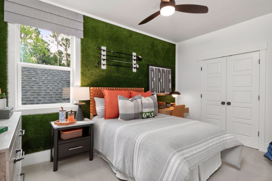 Furnished interior in a model home at Flatiron Forest in Pittsboro (Image 16).