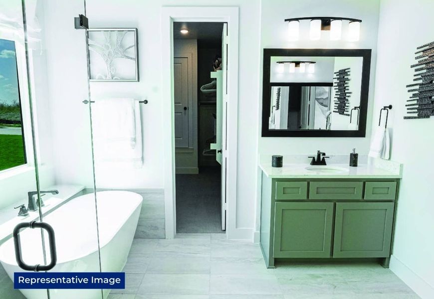 Furnished interior in a model home at LeTara in Haslet (Image 9).