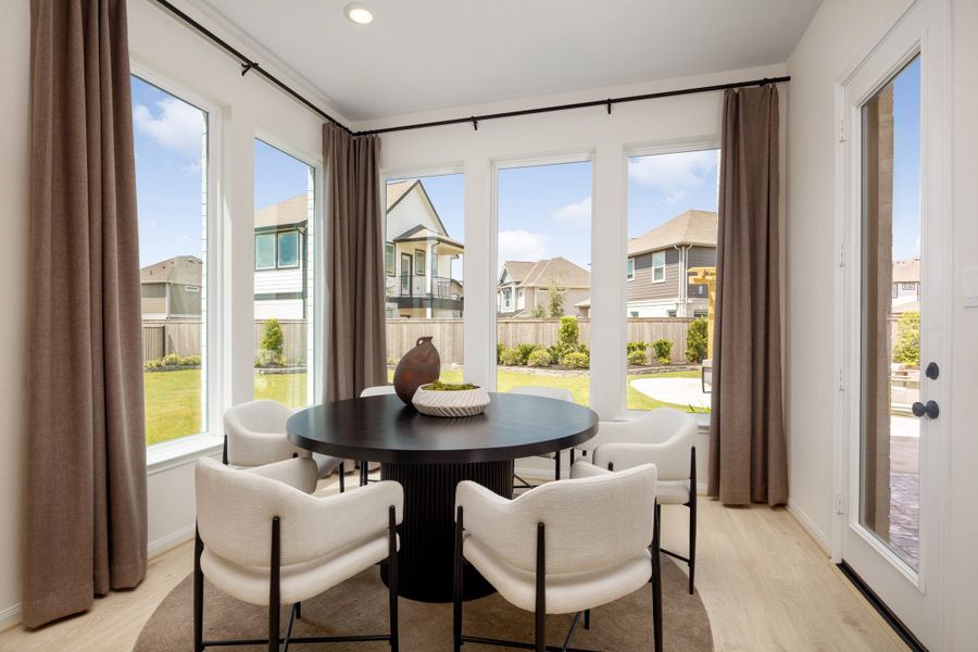 Furnished interior in a model home at Bridgeland in Cypress (Image 9).
