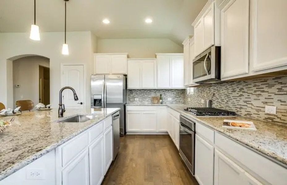 Furnished interior in a model home at The Overlook at Creekside in New Braunfels (Image 24).