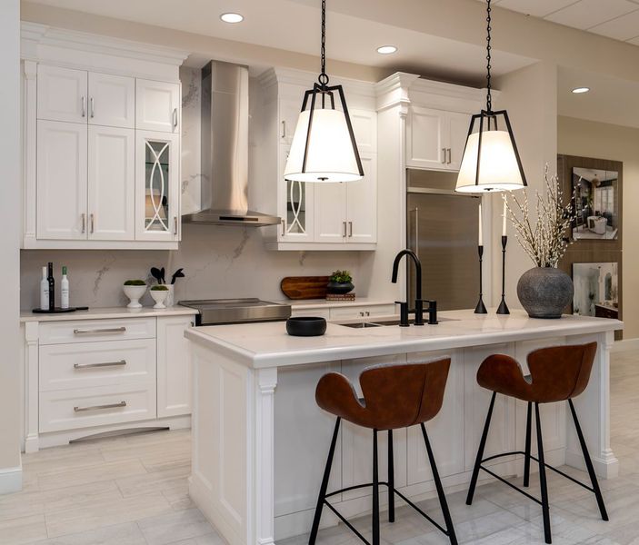 Furnished interior in a model home at Palma Del Lago in Miami Lakes (Image 3).