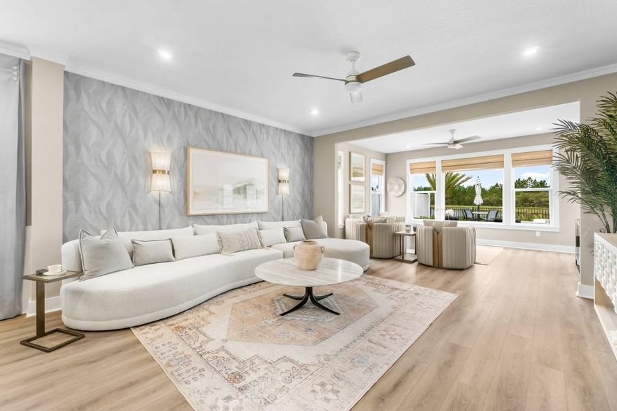 Furnished interior in a model home at The Sandbar in Anna Maria (Image 22).
