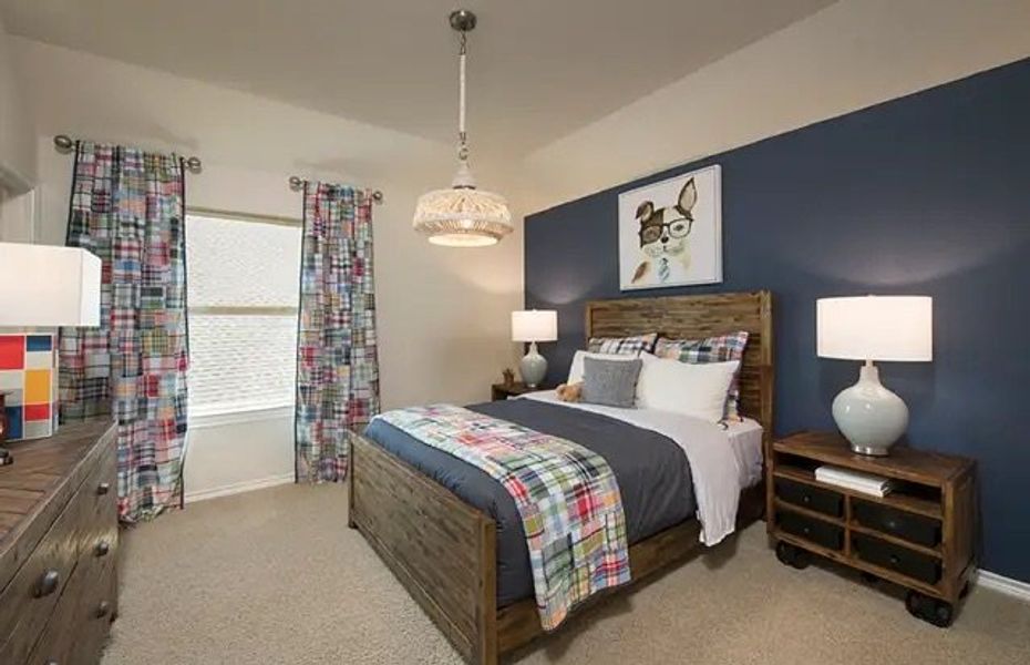 Furnished interior in a model home at The Overlook at Creekside in New Braunfels (Image 34).