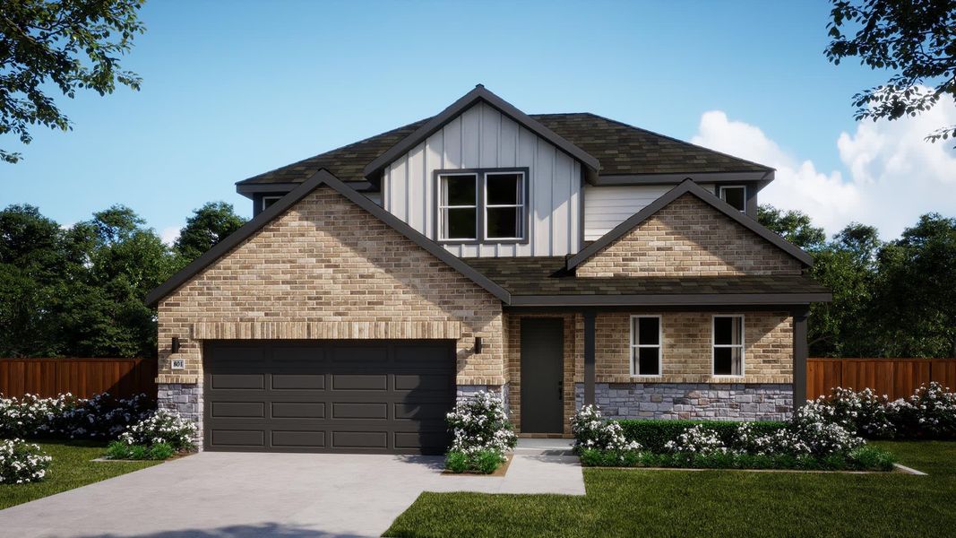 Elevation B | Mark | Sage Collection – Freedom at Anthem in Kyle, TX by Landsea Homes