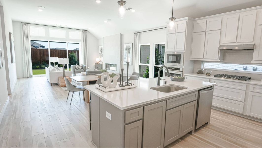 Furnished interior in a model home at Edgewood Creek in Celina (Image 16).
