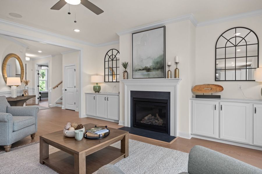 Furnished interior in a model home at Ashland in New Hill (Image 12).