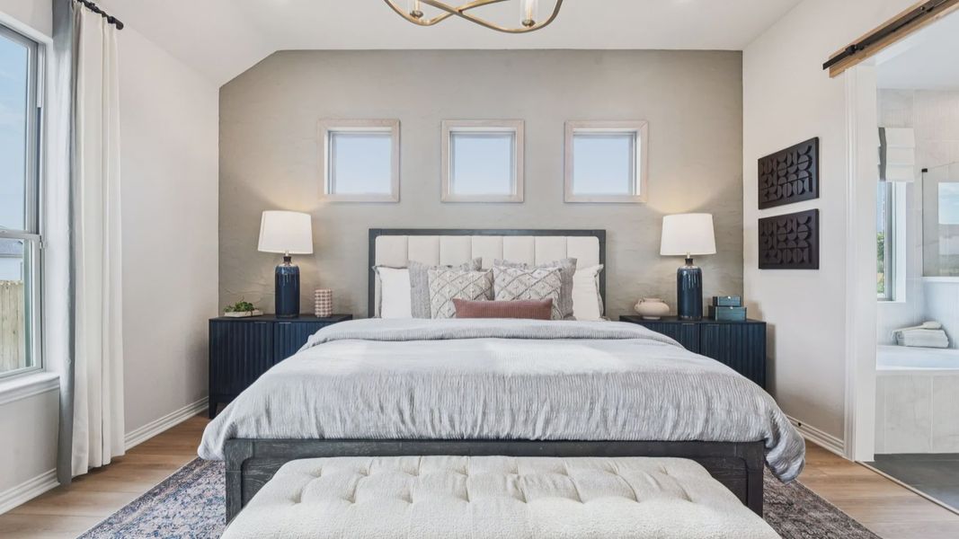 Furnished interior in a model home at Clear Creek in New Braunfels (Image 39).