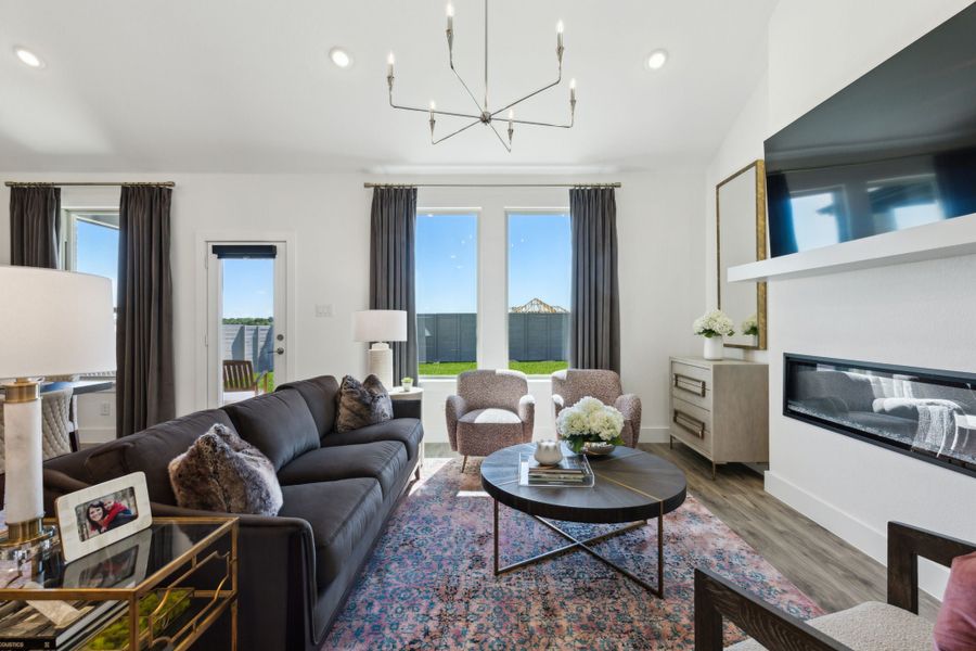 Furnished interior in a model home at Painted Tree Woodland West in McKinney (Image 50). Furnished interior in a model home at Painted Tree Woodland West in McKinney (Image 50).