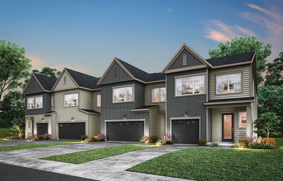 Front exterior of a home in the Summit At Homestead community, located in Chapel Hill, NC (Image 1).