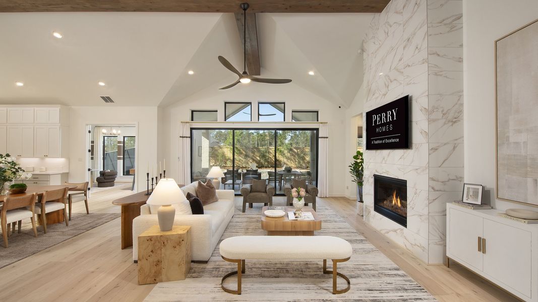 Furnished interior in a model home at Audubon Park 45' in Magnolia (Image 7).