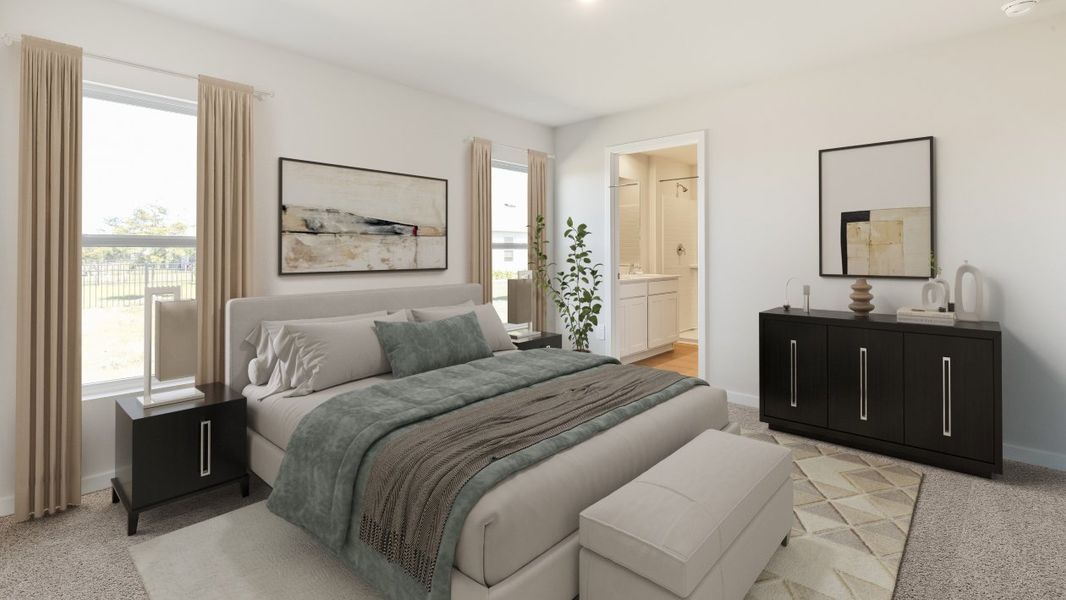 Furnished interior in a model home at Asher Park in Lehigh Acres (Image 47).