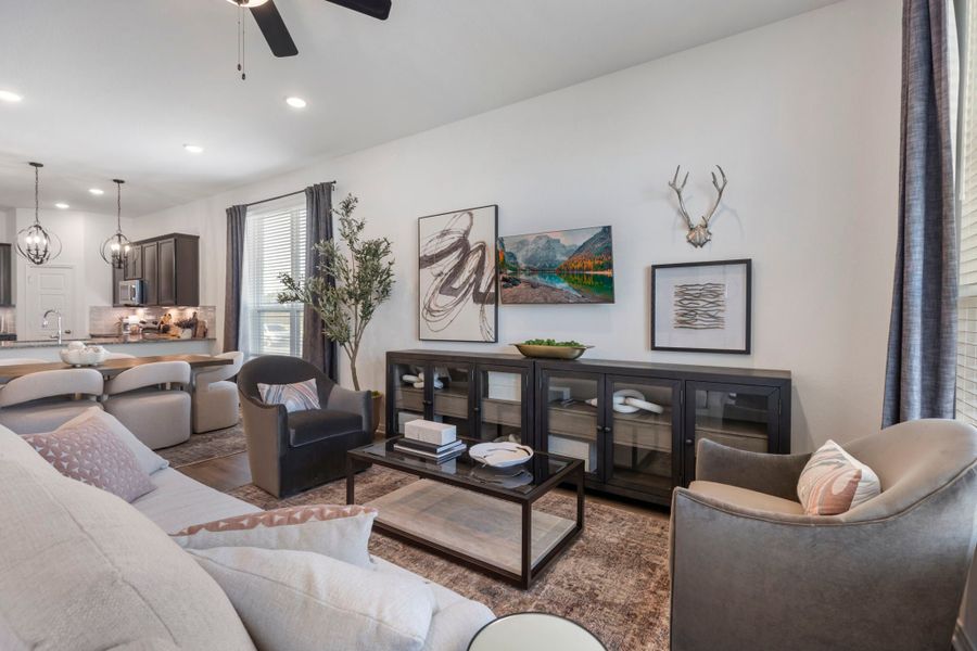 Furnished interior in a model home at Warrior's Legacy in Nolanville (Image 18). Furnished interior in a model home at Warrior's Legacy in Nolanville (Image 18).