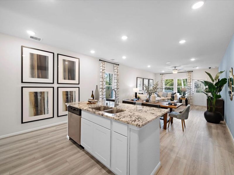 Furnished interior in a model home at Saddle Creek Ranch in Cibolo (Image 8).